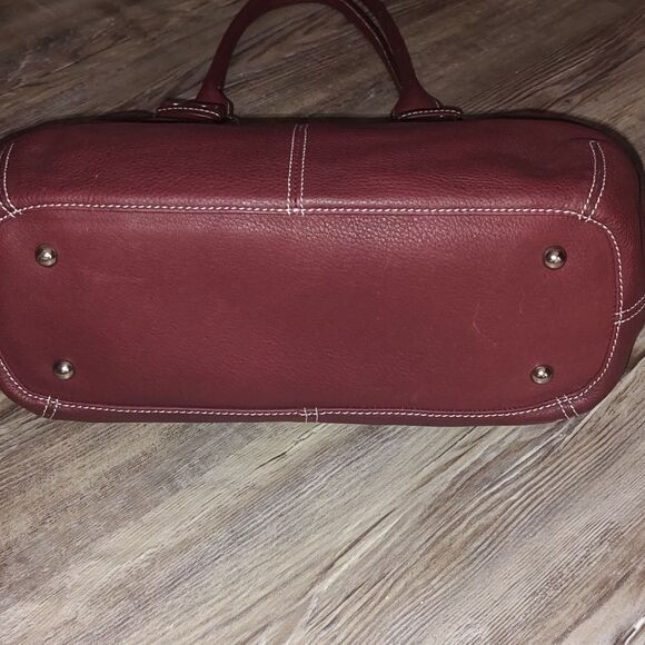 Tignanello leather deep reddish brown shoulder bag & matching wallet - Picture 8 of 13